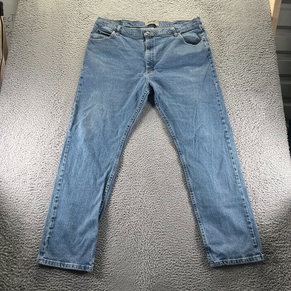 Wrangler Authentics Jeans Mens 40x32 Blue Cotton Denim Straight Leg Workwear